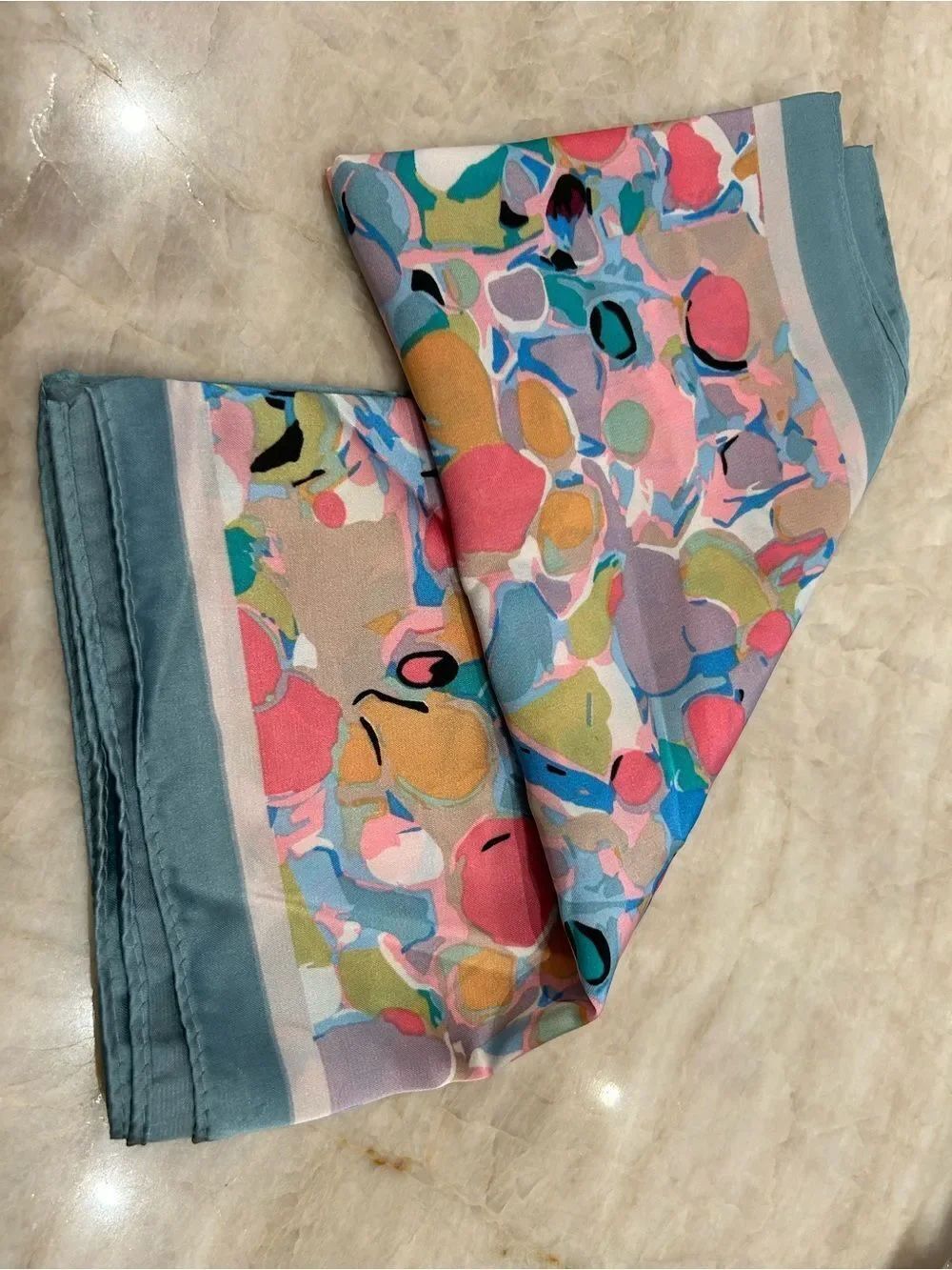 Colorful Abstract Print Scarf S162 - Picture 4 of 6